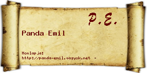 Panda Emil névjegykártya